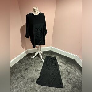 Michelle St. John vintage silk top and skirt.